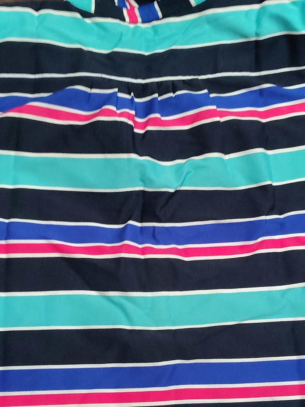 Tommy Hilfiger Navy, Teal & Pink Striped Blouse - Picture 8 of 10